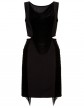 Rochie Neagra Decupata in Talie LC22430 